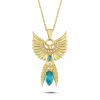 Efsane Mavi Taşlı Anka Kuşu Kolye