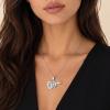 Gitar Beyaz Altın Kaplama Gümüş Kolye HN516