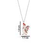 Tavuk Rodyum Kaplama Gümüş Kolye 120