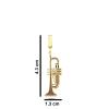 Trompet Mineli Altın Kaplama Kolye Ucu HS18