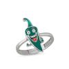 Yeşil Biber Rodyum Kaplama Gümüş Yüzük 520