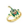 Yeşil Dolmalık Biber Altın Kaplama Gümüş Yüzük 523