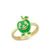 Yeşil Elma Altın Kaplama Gümüş Yüzük 559