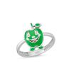 Yeşil Elma Rodyum Kaplama Gümüş Yüzük 560