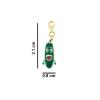 Yeşil KabakAltın Kaplama Gümüş Charm CH715