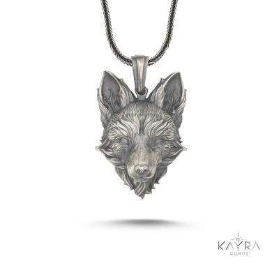  925 Ayar Gümüş Tilki Kolye