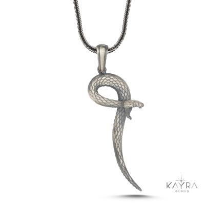 925 Ayar Gümüş  Yılan Kolye