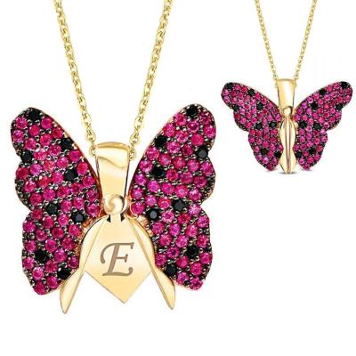 Açılır Kapanır KelebekAltın Kaplama Kolyee GMK29