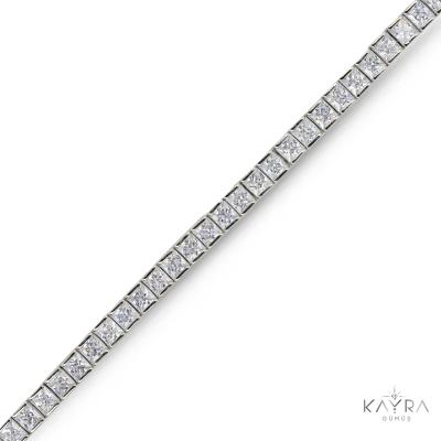 Baget Taşlı Gümüş Bileklik SGMBLK02