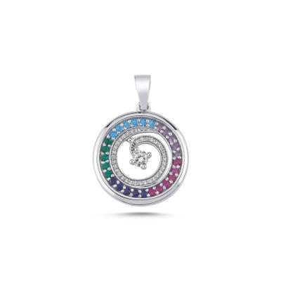 Gökkuşağı Rodyum Kaplama Kolye KH5
