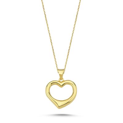 Kalp Altın Kaplama Kolye