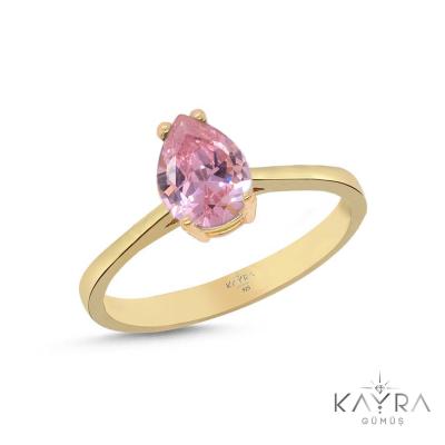 Kunzit Taşlı Gümüş Yüzük GMYZ19