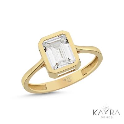 Kuvars Taşlı Gümüş Yüzük GMYZ06