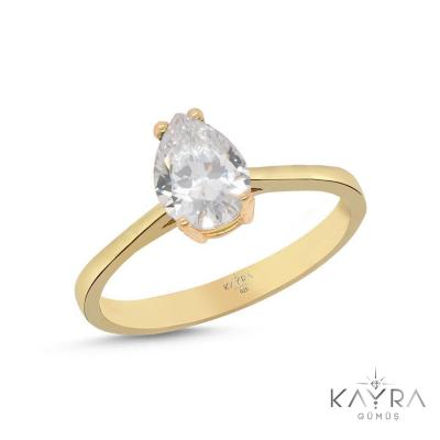 Kuvars Taşlı Gümüş Yüzük GMYZ20