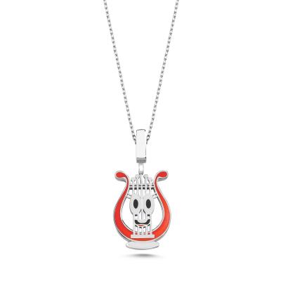 Lir Mineli RodyumKaplama Kolye GMS34