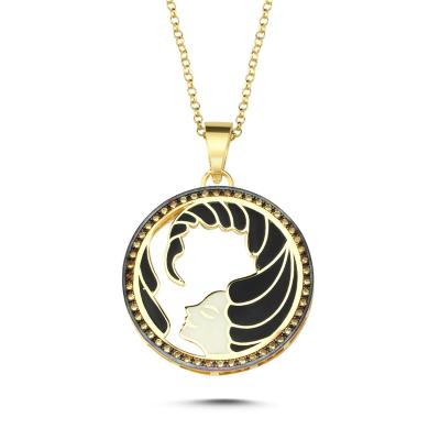 Mineli Akrep Burcu Altın Kaplama Kolye