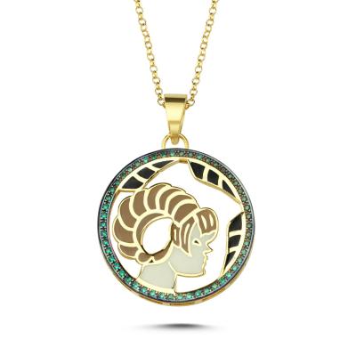 Mineli Koç Burcu Altın Kaplama Kolye