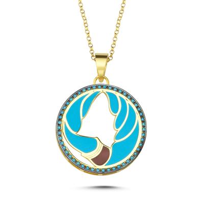 Mineli Kova Burcu Altın Kaplama Kolye