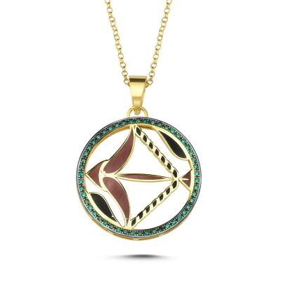 Mineli Yay Burcu Altın Kaplama Kolye