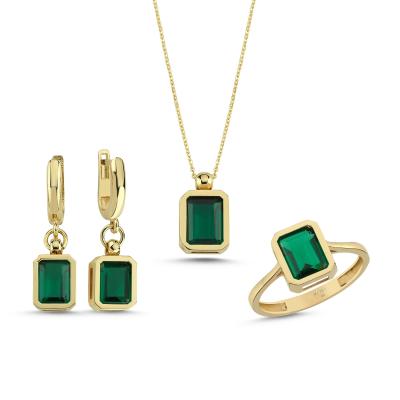 Peridot Taşlı Gümüş Takım GMTKM02