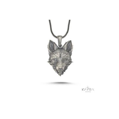 Tilki  Gümüş Kolye 925 Ayar