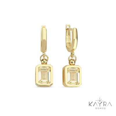 Topaz Taşlı Gümüş Küpe GMKP04