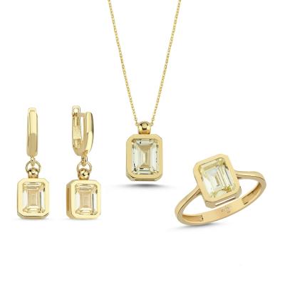 Topaz Taşlı Gümüş Takım GMTKM04