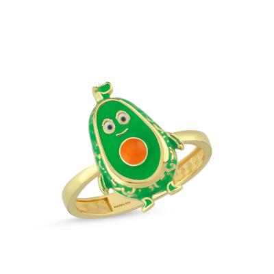 Avakado Altın Kaplama Gümüş Yüzük 599
