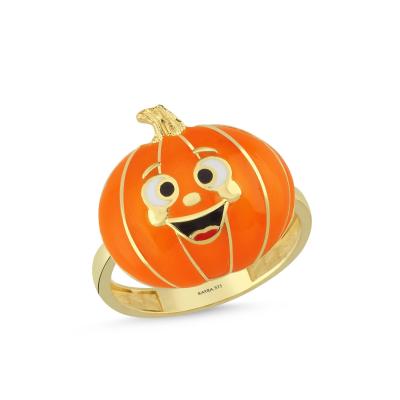 Balkabağı Altın Kaplama Gümüş Yüzük 577