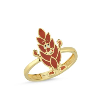 Başak Altın Kaplama Gümüş Yüzük 627