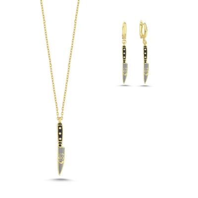 Bıçak Altın Kaplama Gümüş Takım 1151