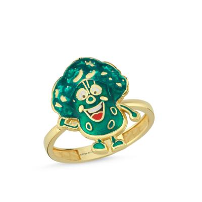 Brokoli Altın Kaplama Gümüş Yüzük 527