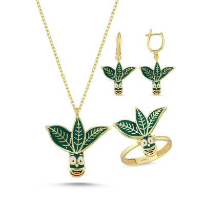 Çay Altın Kaplama Gümüş Takım 1053