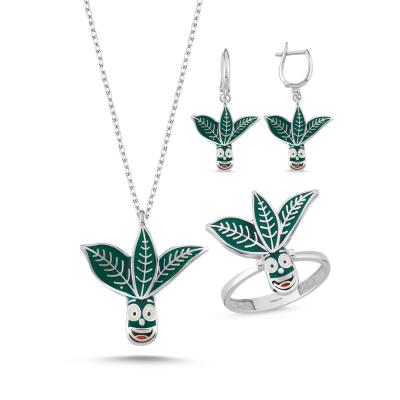 Çay Rodyum Kaplama Gümüş Takım 1054