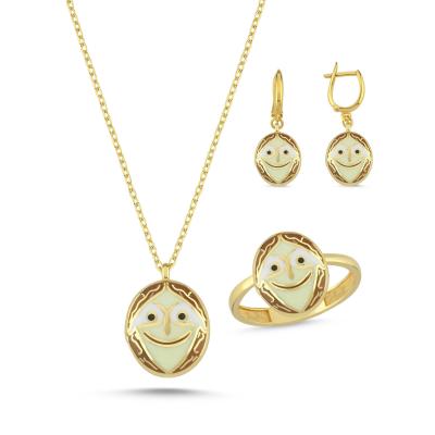 Ceviz Altın Kaplama Gümüş Takım 1127