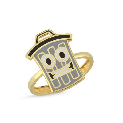 Çöptenekesi Altın Kaplama Gümüş Yüzük 645