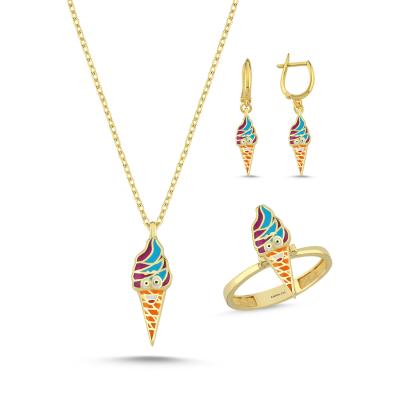 Dondurma Altın Kaplama Gümüş Takım 1119