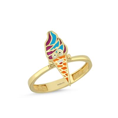 Dondurma Altın Kaplama Gümüş Yüzük 609