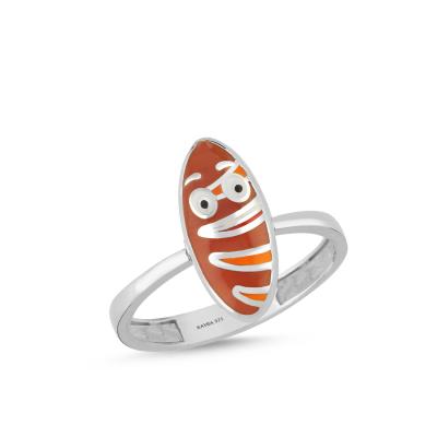 Ekmek Rodyum Kaplama Gümüş Yüzük 634