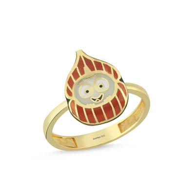 Fındık Altın Kaplama Gümüş Yüzük 591