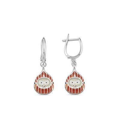 Fındık Rodyum Kaplama Gümüş Küpe 192