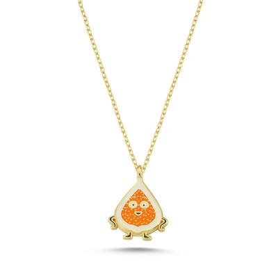 İncir Altın Kaplama Gümüş Kolye 89