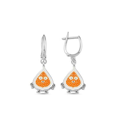 İncir Rodyum Kaplama Gümüş Küpe 190