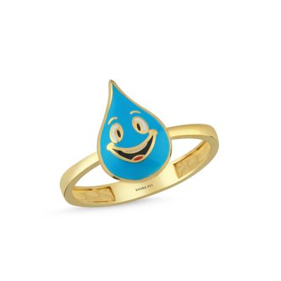 Kahve Altın Kaplama Gümüş Yüzük 603