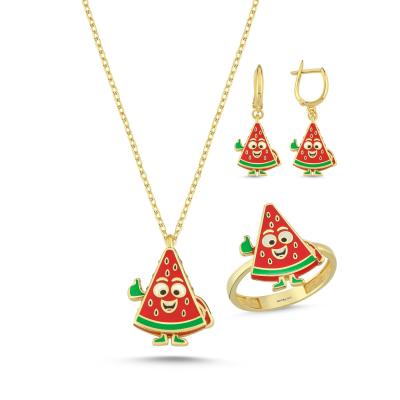 Karpuz Altın Kaplama Gümüş Takım 1123