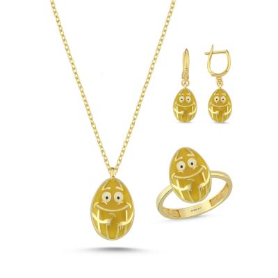 Kavun Altın Kaplama Gümüş Takım 1121