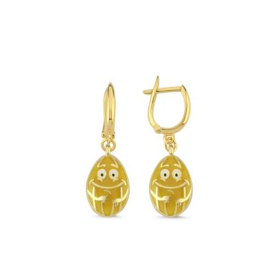 Kavun Altın Kaplama Gümüş Küpe 211