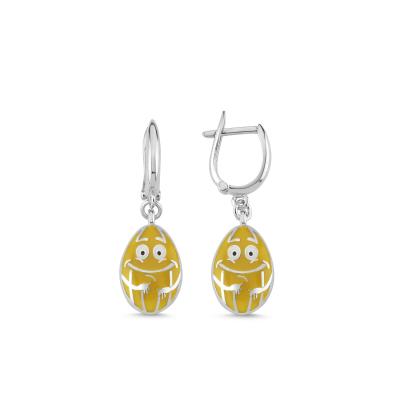 Kavun Rodyum Kaplama Gümüş Küpe 212