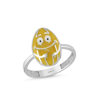 Kavun Rodyum Kaplama Gümüş Yüzük 612