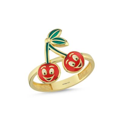 Kiraz Altın Kaplama Gümüş Yüzük 593